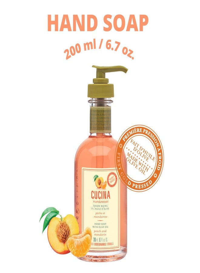 Cucina Fruits & Passion Peach and Mandarin Hand Soap, 200ml - Image 3